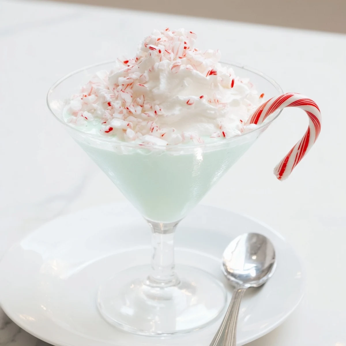 A close-up of a festive Peppermint Twist, perfect for holiday gatherings or a night in.