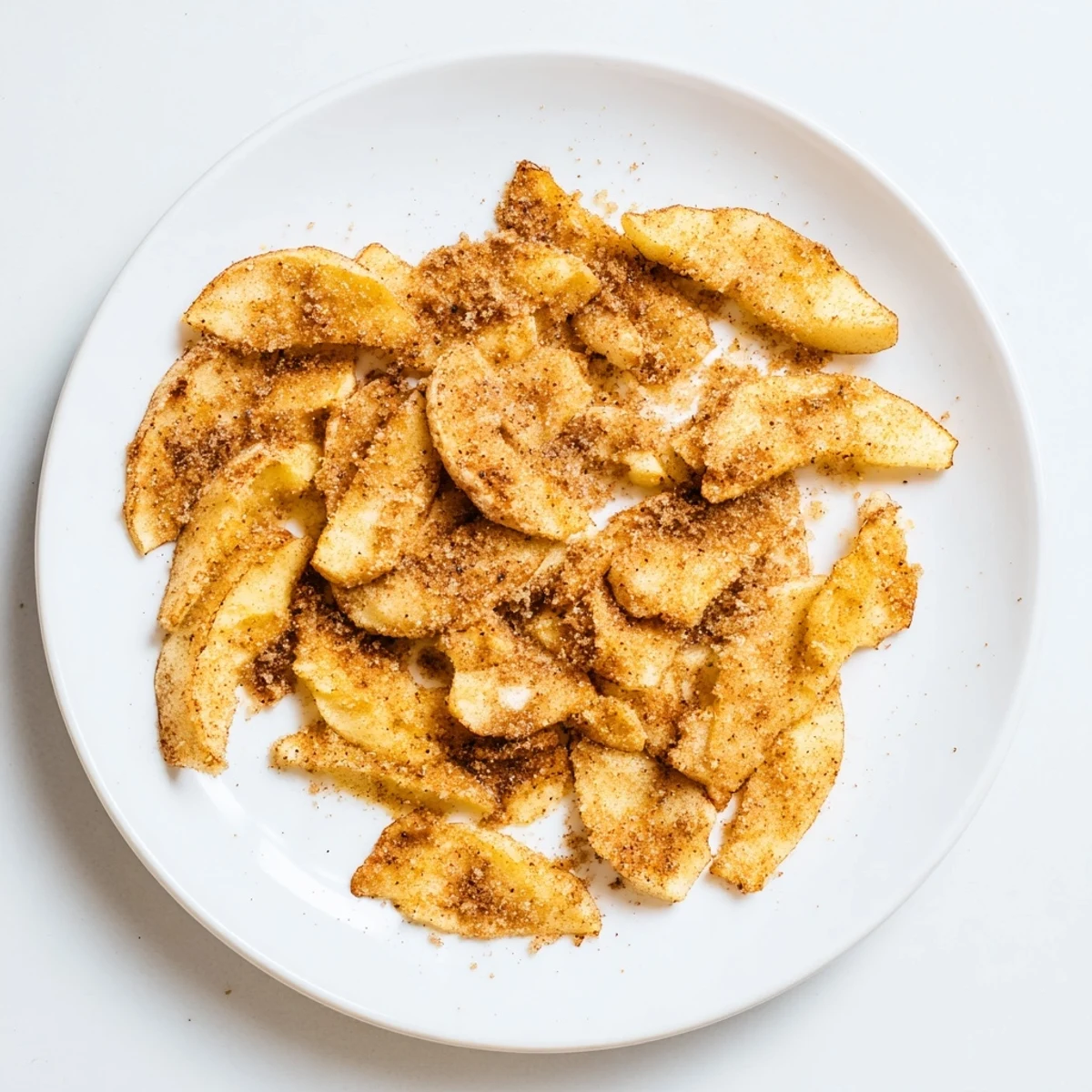 Gewürzte knusprige Apfelscheiben