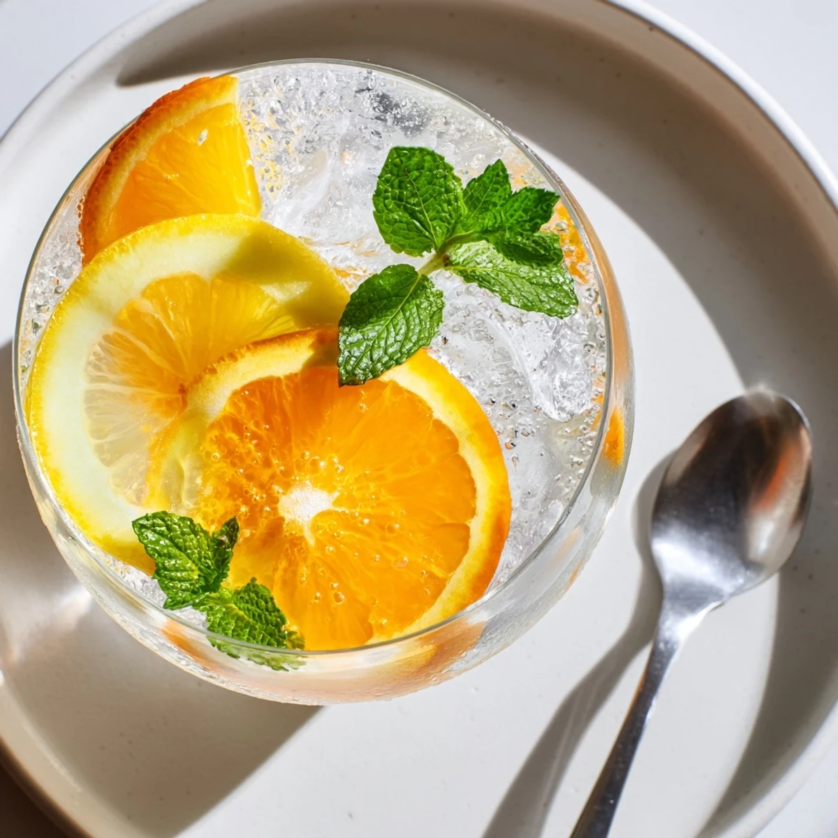Bright orange and citrusy Mocktail Spiced sits in a pitcher, ready to be served over ice.
