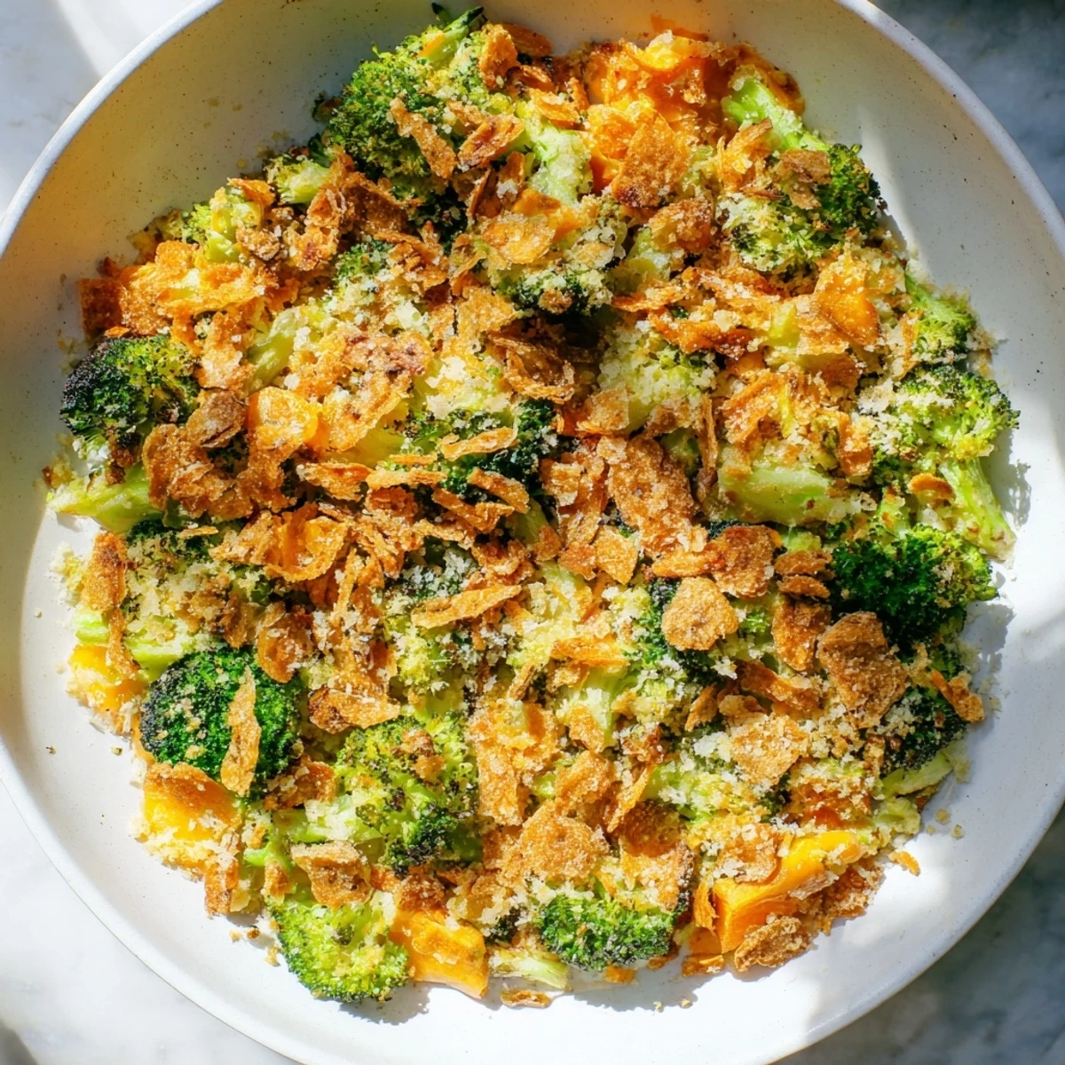 Comforting Perfection Baked casserole, ready to serve, showing the texture of the golden-brown crust.