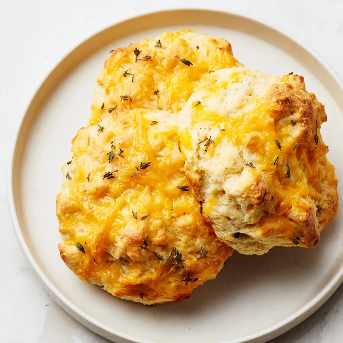 A warm, close-up of delicious savory biscuits, ready to enjoy with butter for breakfast.