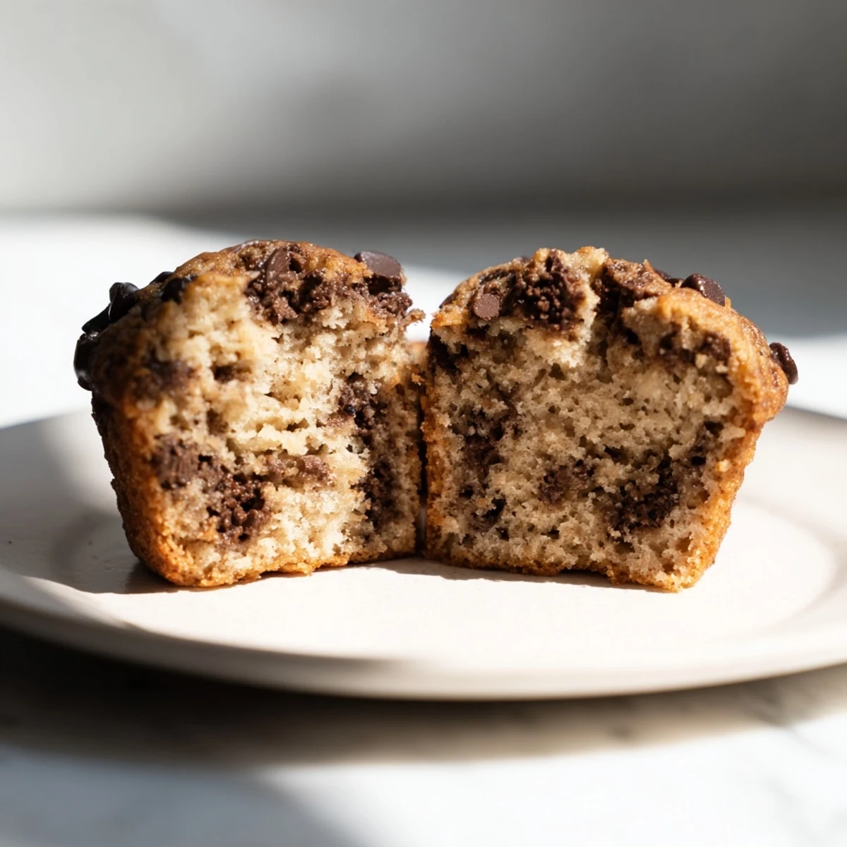 Aromatic chocolate chip muffins fresh from the oven, ready for a delicious breakfast.