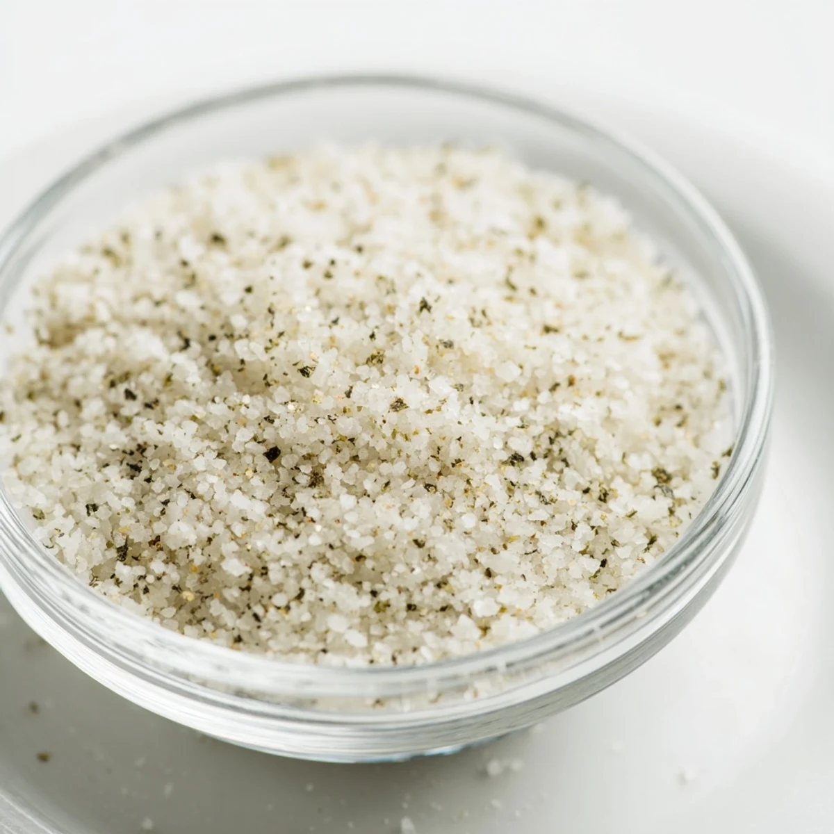 Aromatic garlic salt seasoning ready to use, perfect for flavoring any dish you desire.