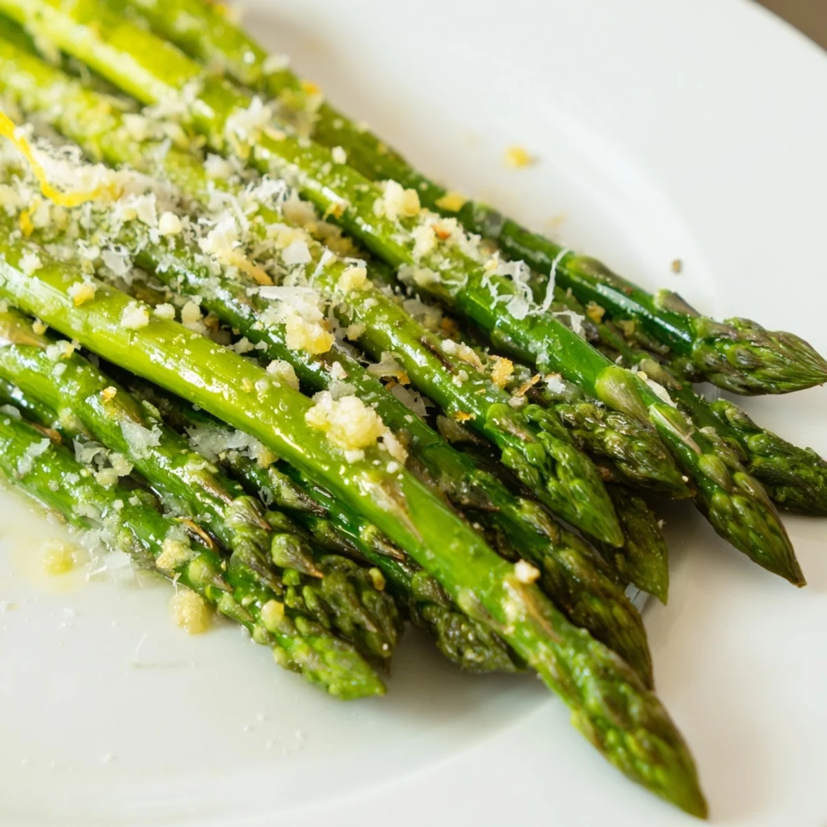 Zitronen-Knoblauch Spargel Parmesan