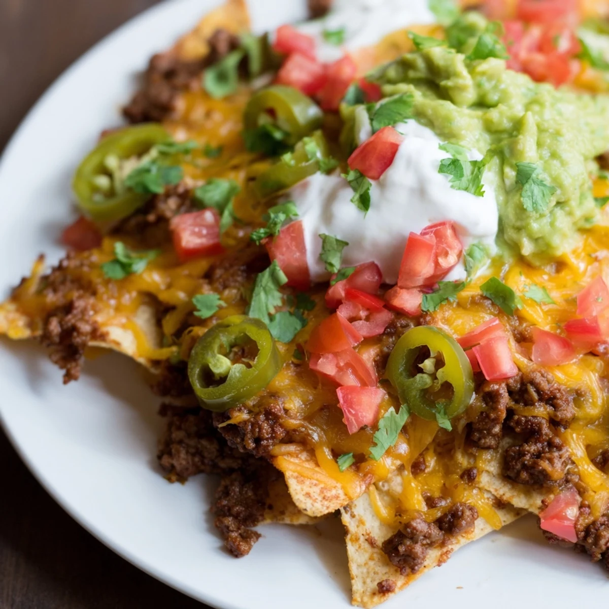 Beef Nachos Jalapenos Cheese