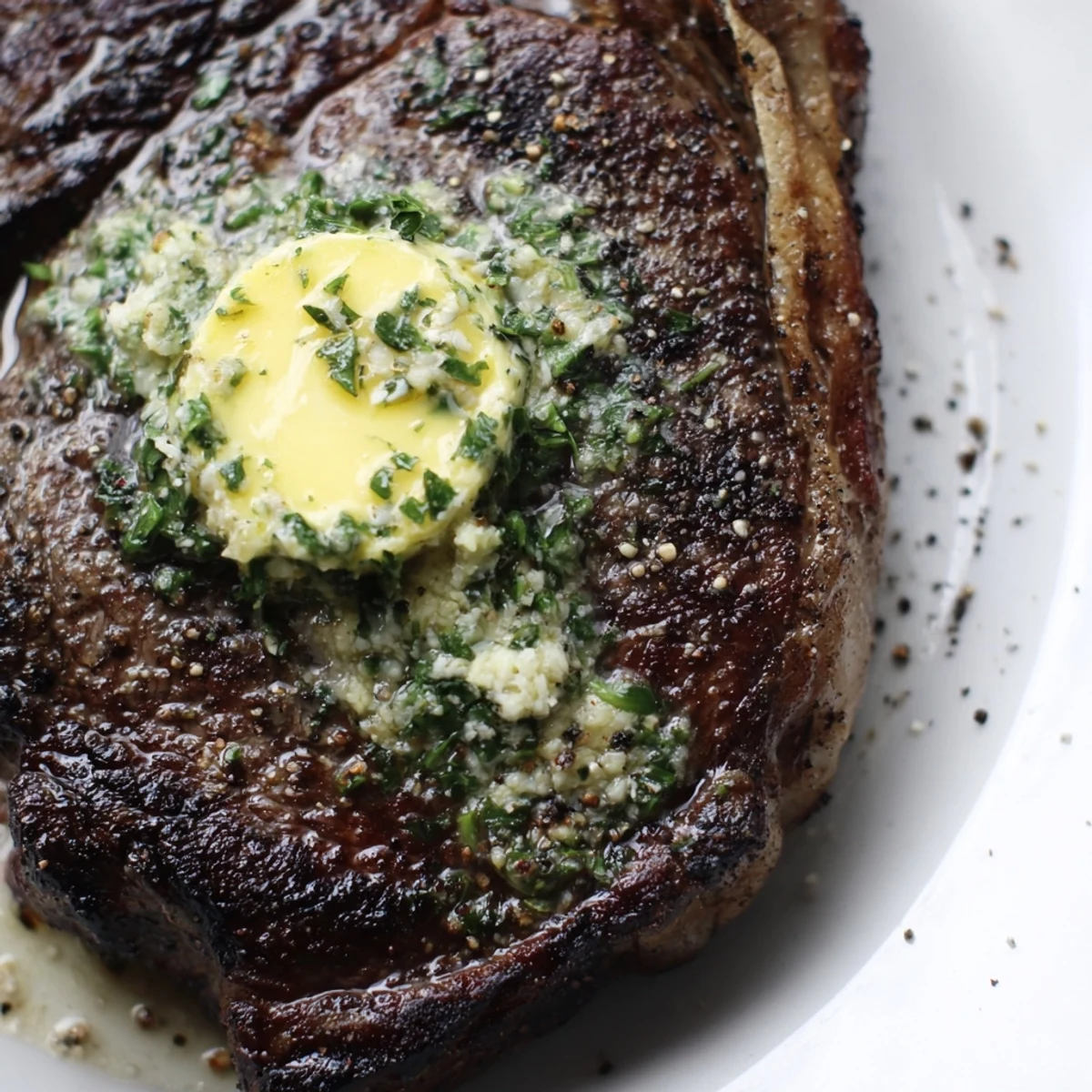 Sizzling Beef Dinner Steak finished with garlic parsley butter, ideal for an easy American dinner.