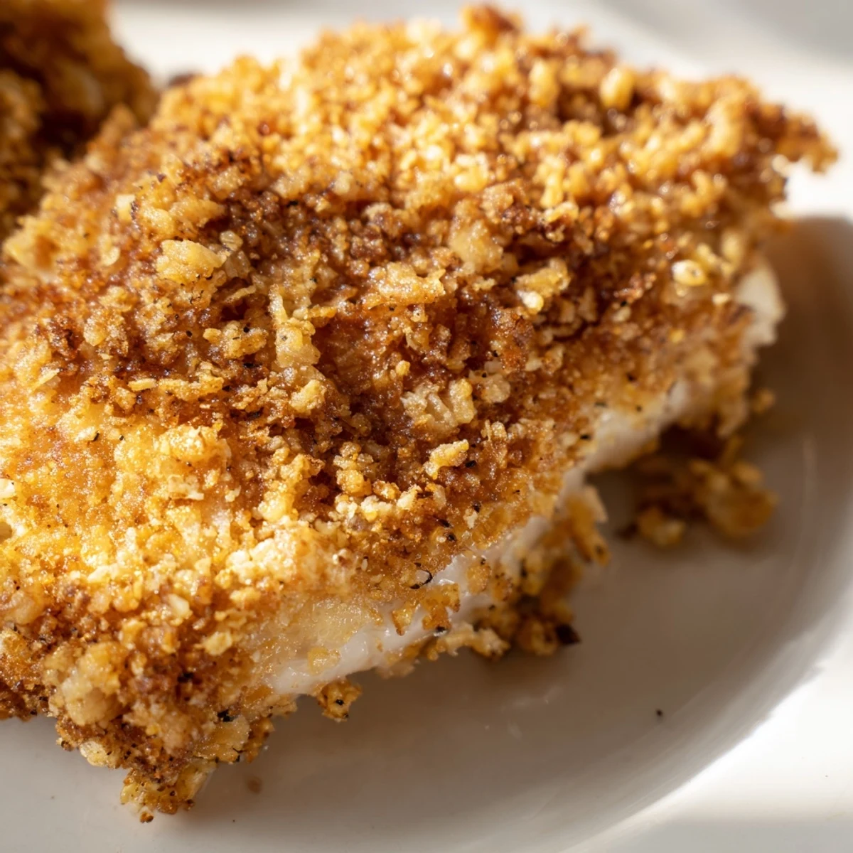 Golden-brown Crispy Dinner Chicken frisch gebraten mit saftigem Inneren.