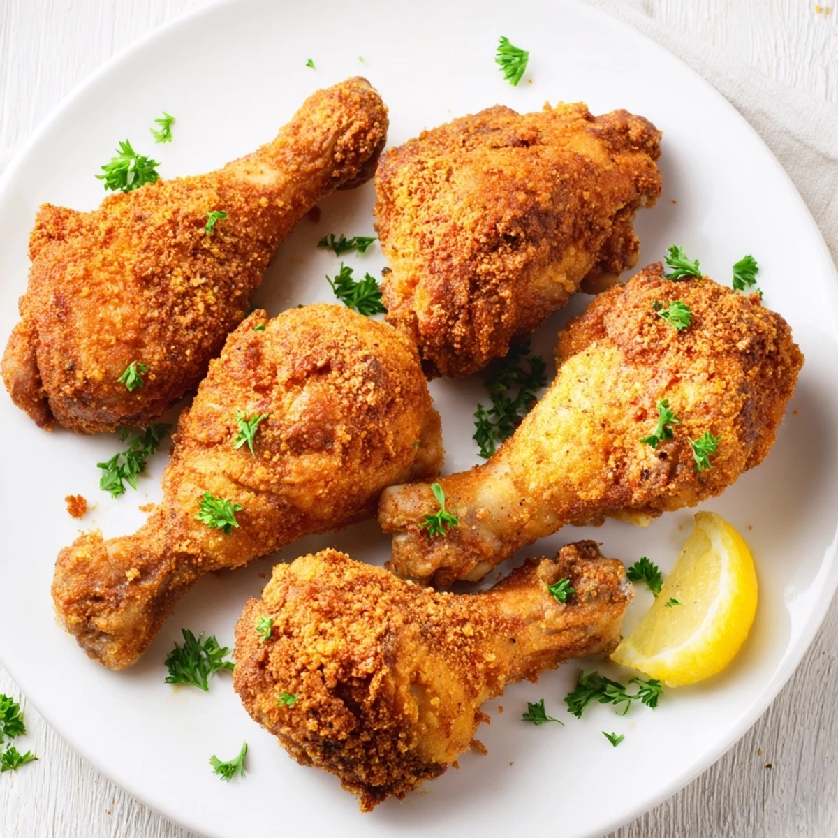 Up-close shot of Crispy Dinner Chicken Fried, highlighting the crunchy breading and juicy, tender meat for a comforting Southern dinner.