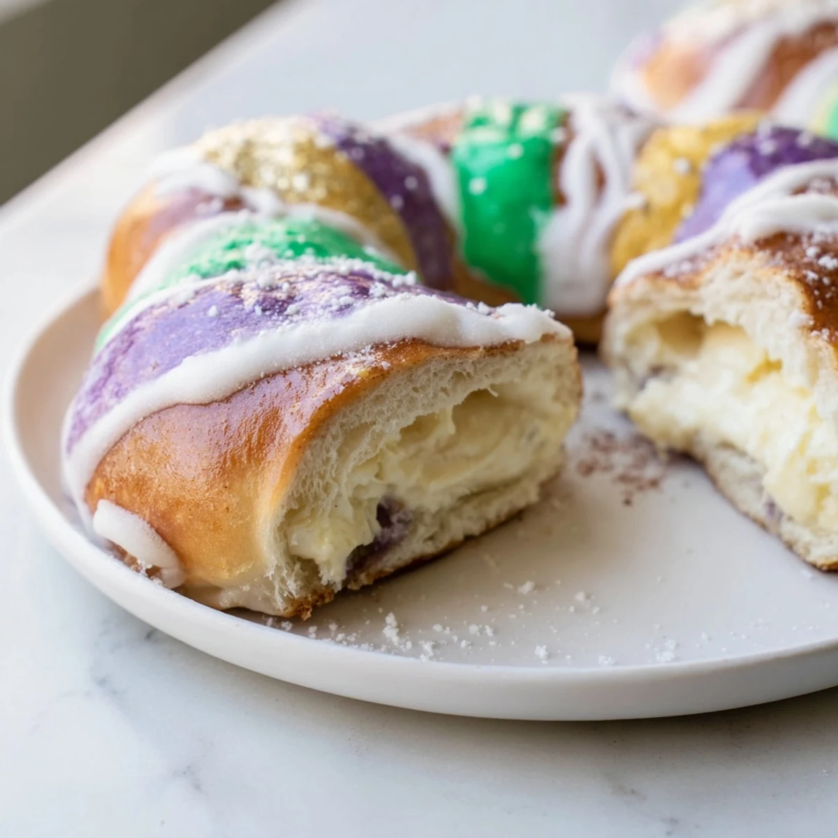 Mardi Gras King Cake Bagels