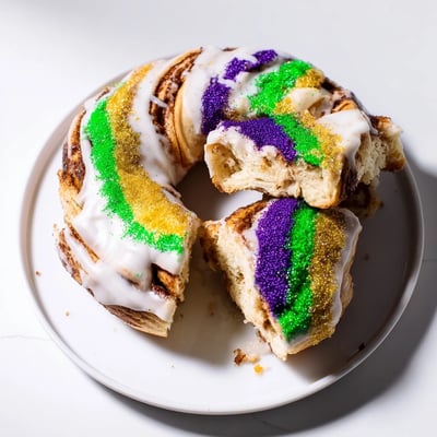Mardi Gras King Cake Bagels