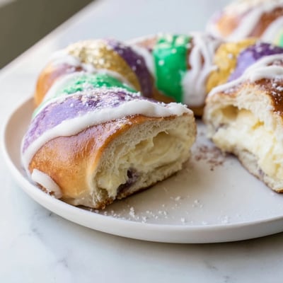 Mardi Gras King Cake Bagels